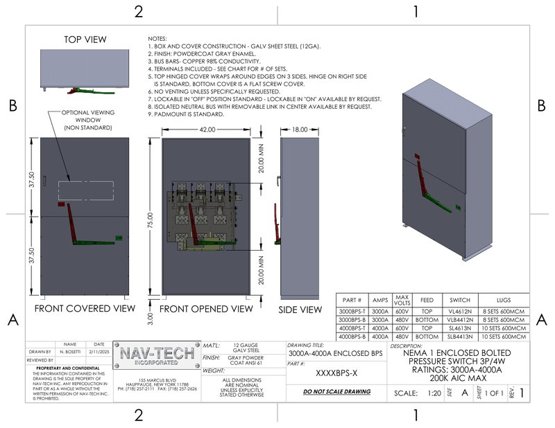 N1 3000A-4000A BPS drawing